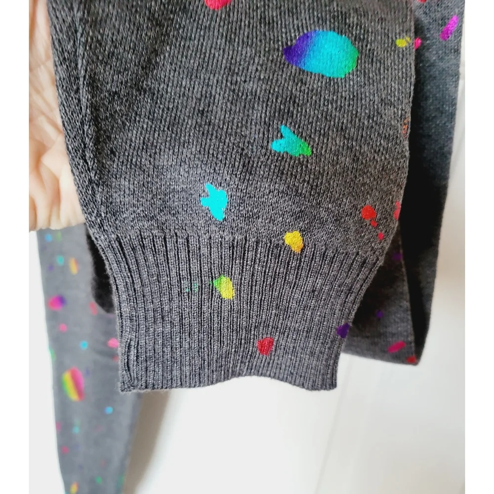 NWT Metallic Paint Splattered Knit Joggers - Picture 7 of 11